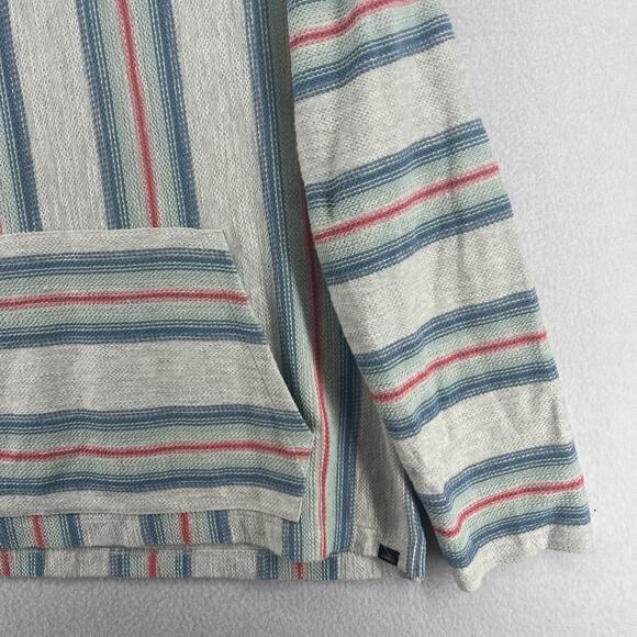 FAHERTY Hoodie Mens XL Biarritz Pacific Break Stripe Textured Boho Cotton Gray - Picture 9 of 16